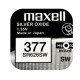 Акумулаторна батерия Maxell SR626SW 377 1,55 V Батерии алкален тип бутон
