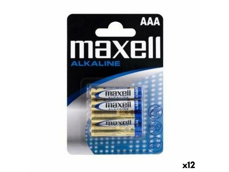 Алкални батерии Maxell 723671 AAA LR03 1,5 V (12 броя)