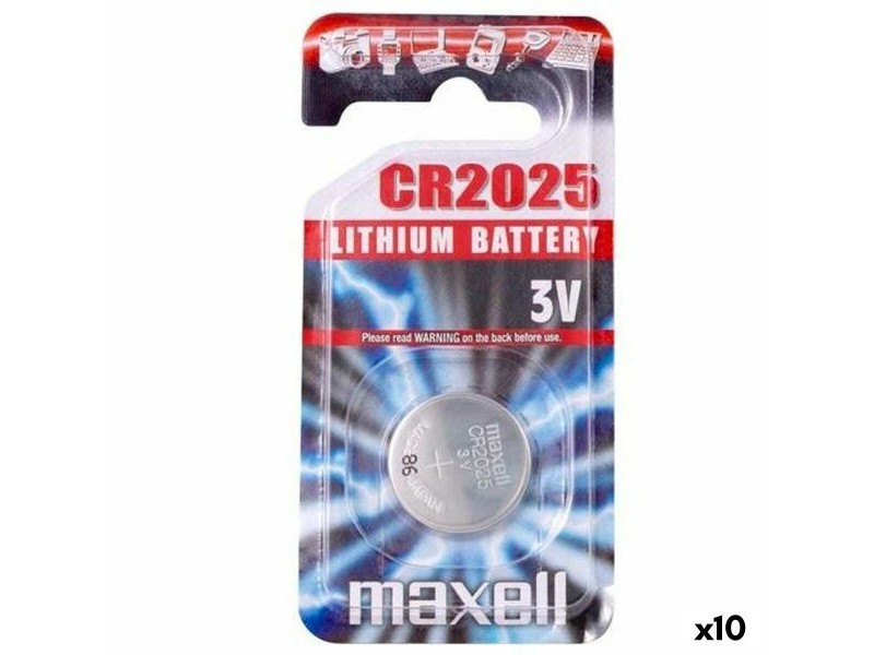 Литиеви кръгли батерии Maxell 3V CR2025 (10 броя)