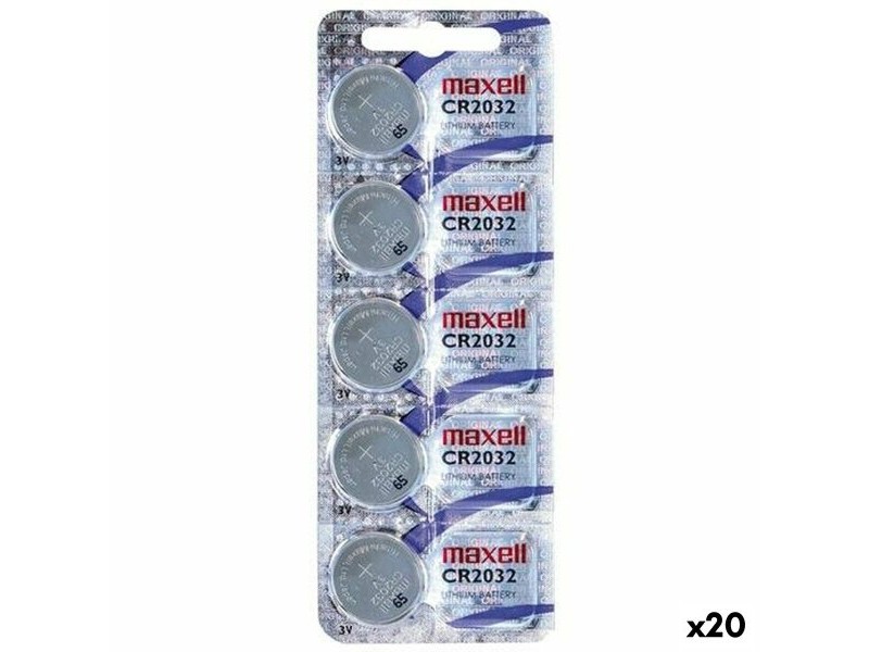 Литиеви кръгли батерии Maxell 3V CR2032 (20 броя)