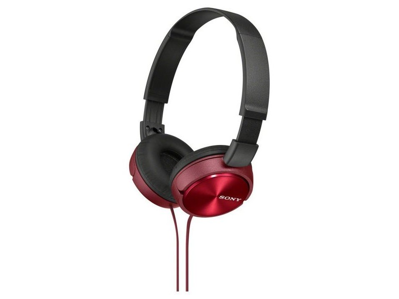 Слушалки с лента за глава Sony MDR-ZX310AP Червен
