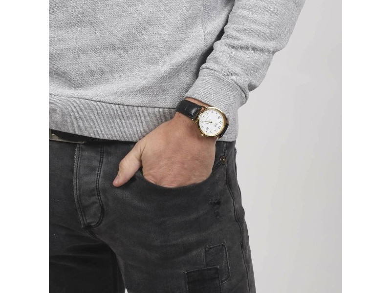 Мъжки часовник Q&Q BL02J104J (Ø 40 mm)