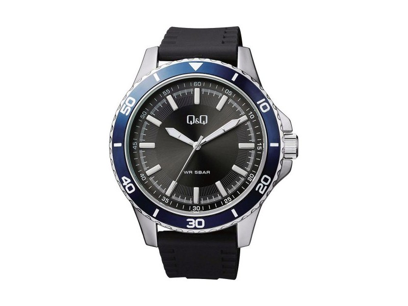 Мъжки часовник Q&Q QB24J302Y Черен (Ø 48 mm)