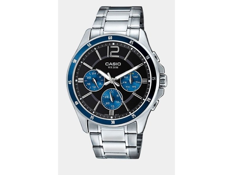 Мъжки часовник Casio COLLECTION Черен Сребрист (Ø 35 mm) (Ø 43,5 mm)