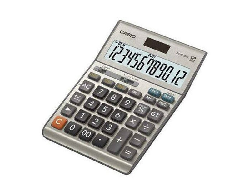 Калкулатор Casio DF-120BM Сив Пластмаса