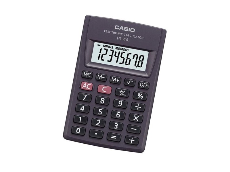 Калкулатор Casio HL-4A Сив Смола 8 x 5 cm