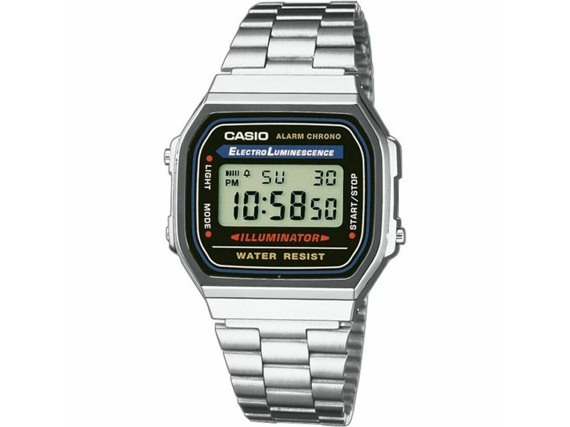Мъжки часовник Casio A168WA-1YES Черен Сребрист