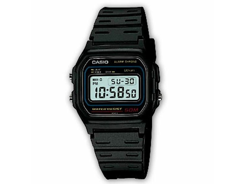 Мъжки часовник Casio W-59-1VQES Черен Сив (Ø 34 mm)