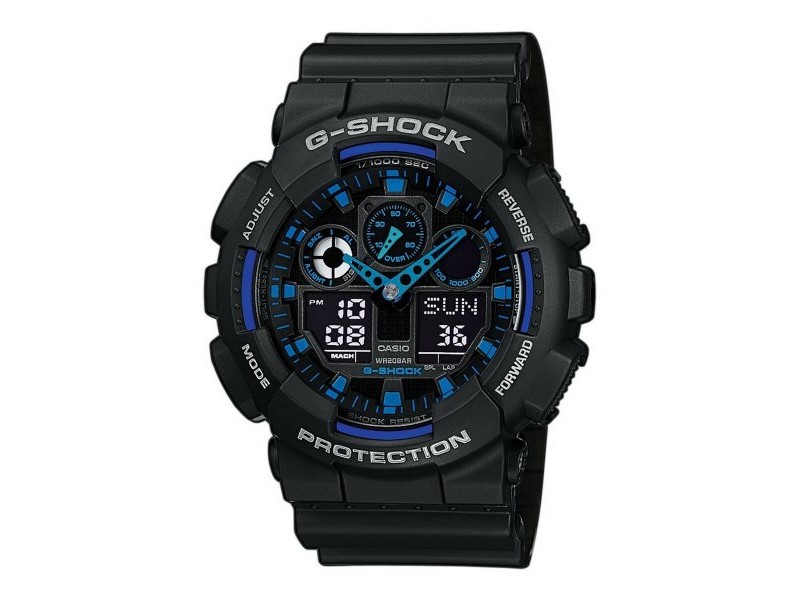 Мъжки часовник Casio G-Shock GA-100-1A2ER Ø 51 mm Черен Многоцветен Мъжки часовник Casio G-Shock GA-100-1A2ER Ø 51 mm Черен Многоцветен