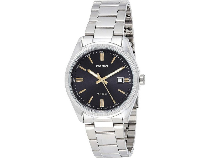 Мъжки часовник Casio DATE Черен Сребрист (Ø 39 mm)