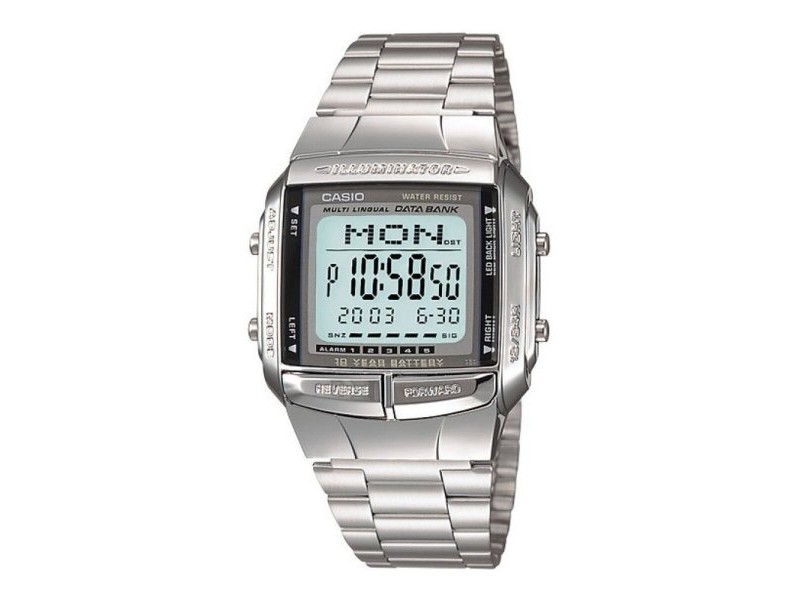 Мъжки часовник Casio DATABANK Сребрист (Ø 38 mm)