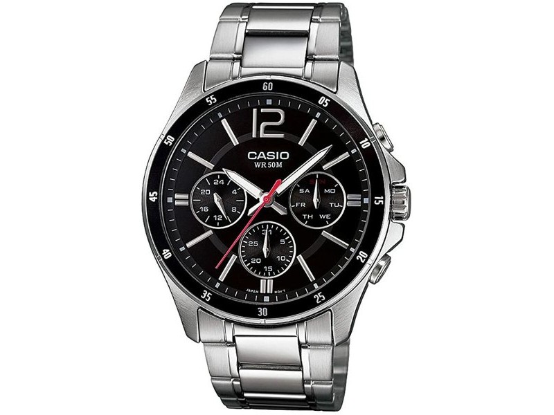 Мъжки часовник Casio MULTIFUNCTION CALENDAR - BLACK Черен Сребрист (Ø 43,5 mm) (Ø 35 mm)
