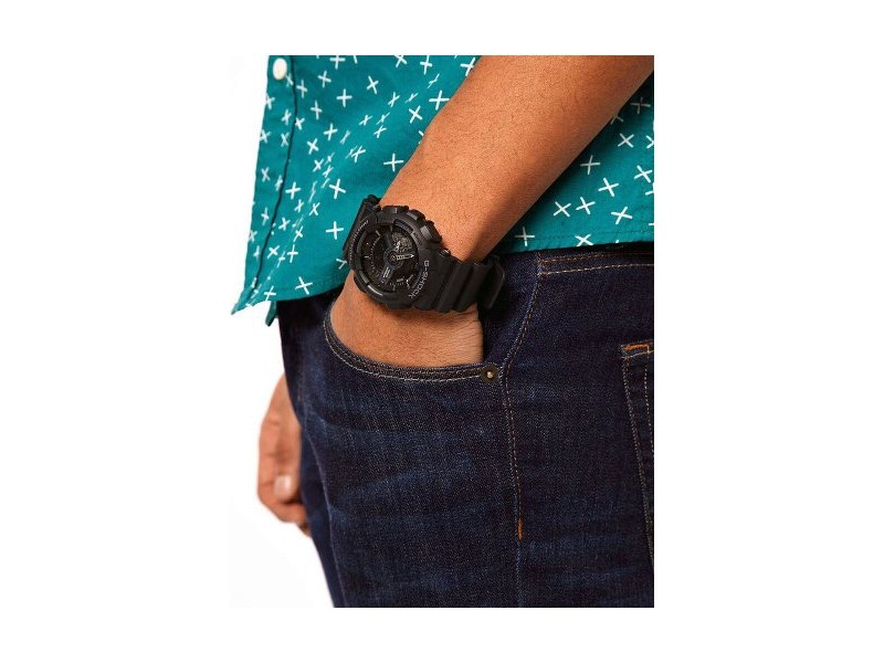 Мъжки часовник Casio G-Shock CLASSIC Черен Сребрист (Ø 55 mm)
