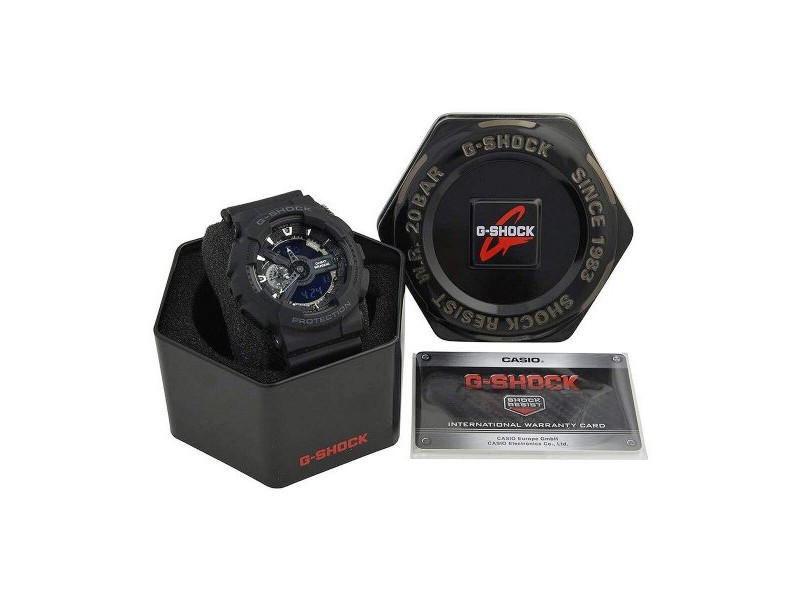 Мъжки часовник Casio G-Shock CLASSIC Черен Сребрист (Ø 55 mm)