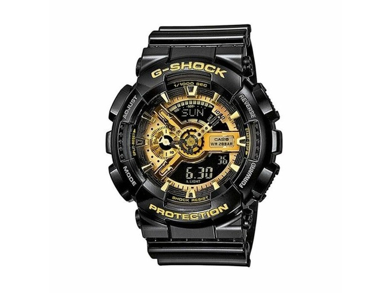 Мъжки часовник Casio GA-110GB-1AER Черен Сив Злато