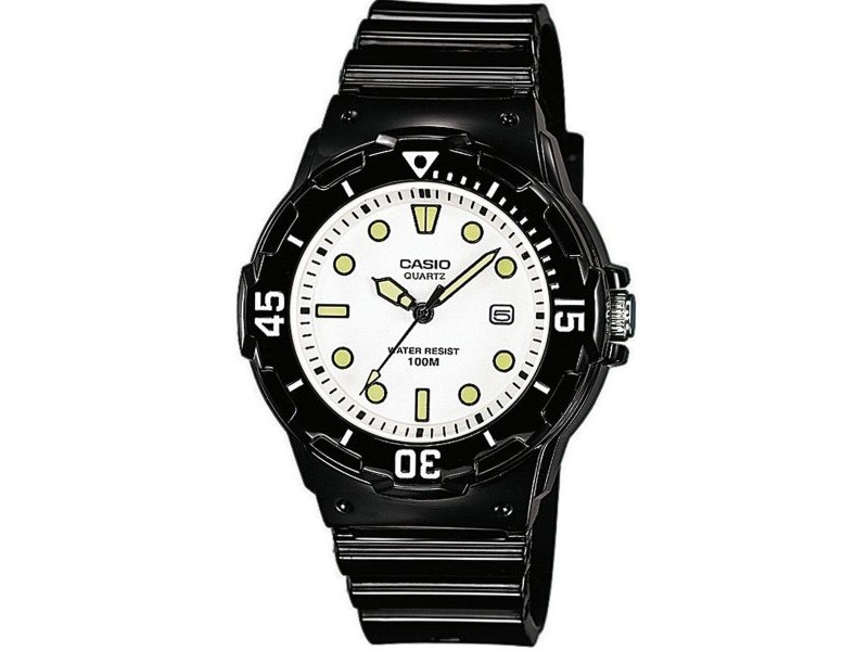 Мъжки часовник Casio DIVER 100M Бял Черен (Ø 44,5 mm)