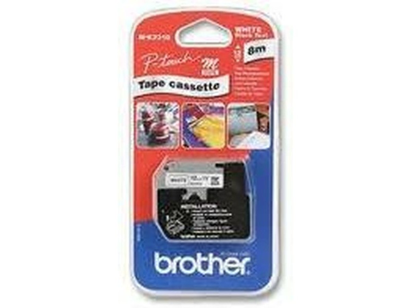 Ламинирана лента за етикетиране Brother M-K231B Черен Черен/Бял 12 mm