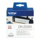 Ролка хартия за принтери Brother DK22205 Бял Черен (1 броя)