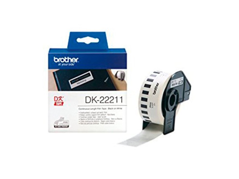 Непрекъсната филмова касета Brother DK22211 29 mm Черен Черен/Бял Бял Непрекъсната филмова касета Brother DK22211 29 mm Черен Черен/Бял Бял
