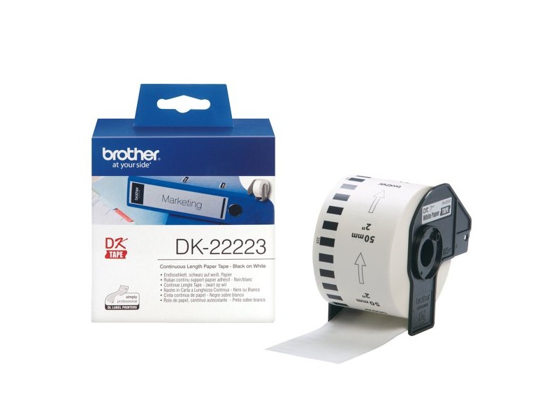 Етикети за принтер Brother DK-22223 Бял
