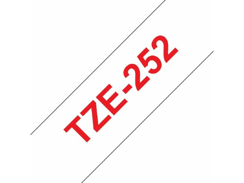 Ламинирана лента за етикетиране Brother TZE252 Rojo/Blanco 24 mm Ламинирана лента за етикетиране Brother TZE252 Rojo/Blanco 24 mm