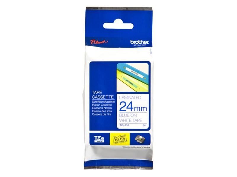 Ламинирана лента за етикетиране Brother TZE253 24 mm
