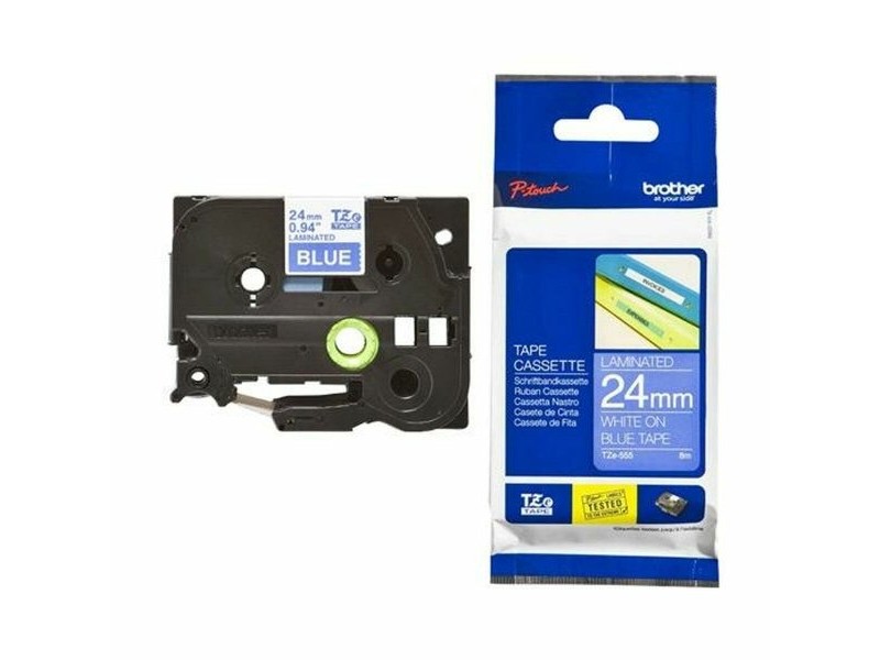 Оригинална матрична лента Brother Cinta laminada 24mm Бял/Син 24 mm