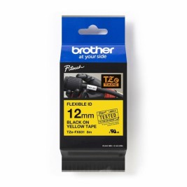 Ламинирана лента за етикетиране Brother TZEFX631 Жълт 12 mm