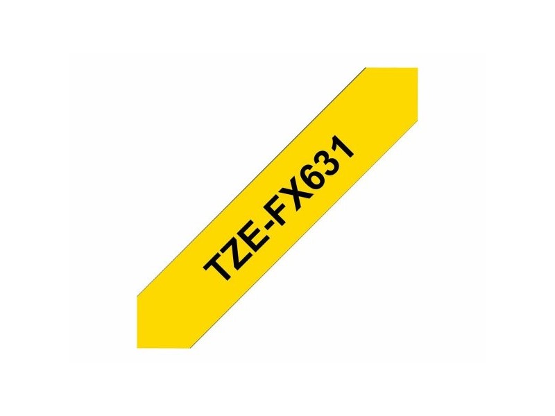 Ламинирана лента за етикетиране Brother TZEFX631 Жълт 12 mm