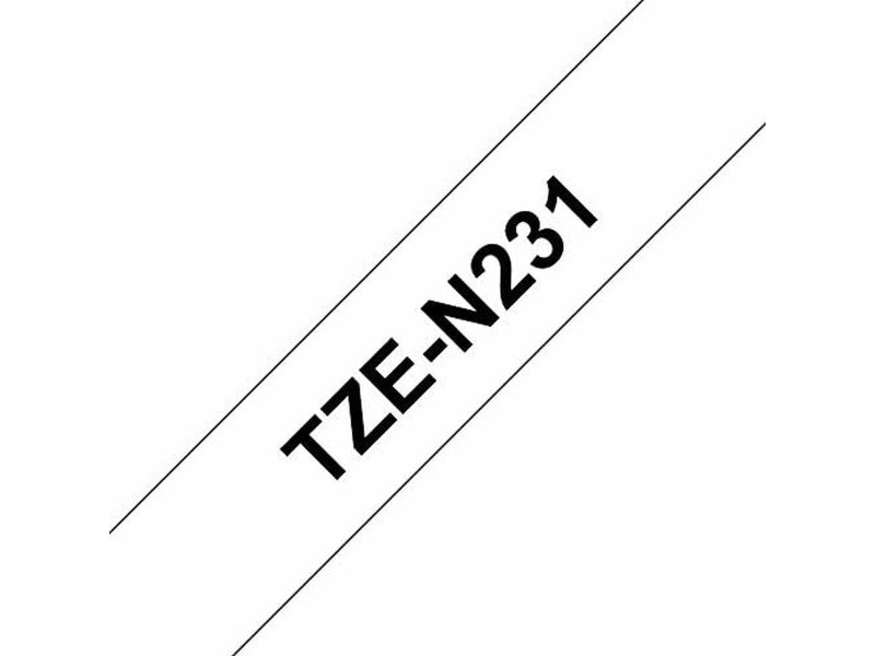 Ламинирана лента за етикетиране Brother TZEN231 Бял Черен
