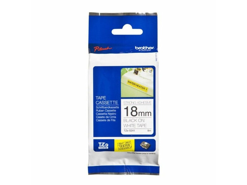 Ламинирана лента за етикетиране Brother TZE-S241 18 mm