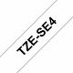 Ламинирана лента за етикетиране Brother TZE-SE4 Черен/Бял 18mm Предпазна лента