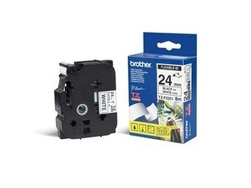 Оригиална касета за мастило Brother TZEFX651 Жълт Черен/Жълт