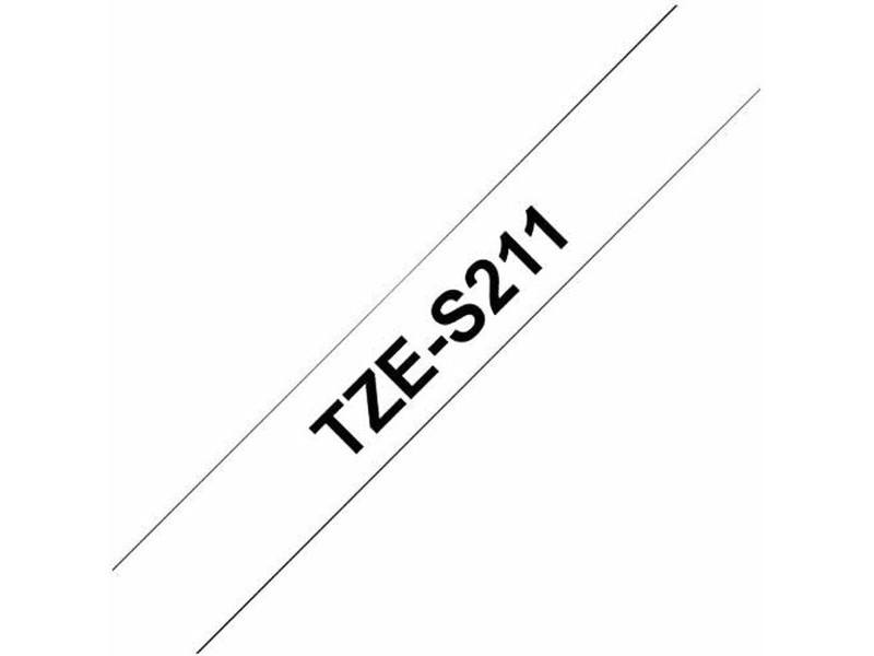 Оригиална касета за мастило Brother TZe-S211 Черен Бял/Черен Черен/Бял