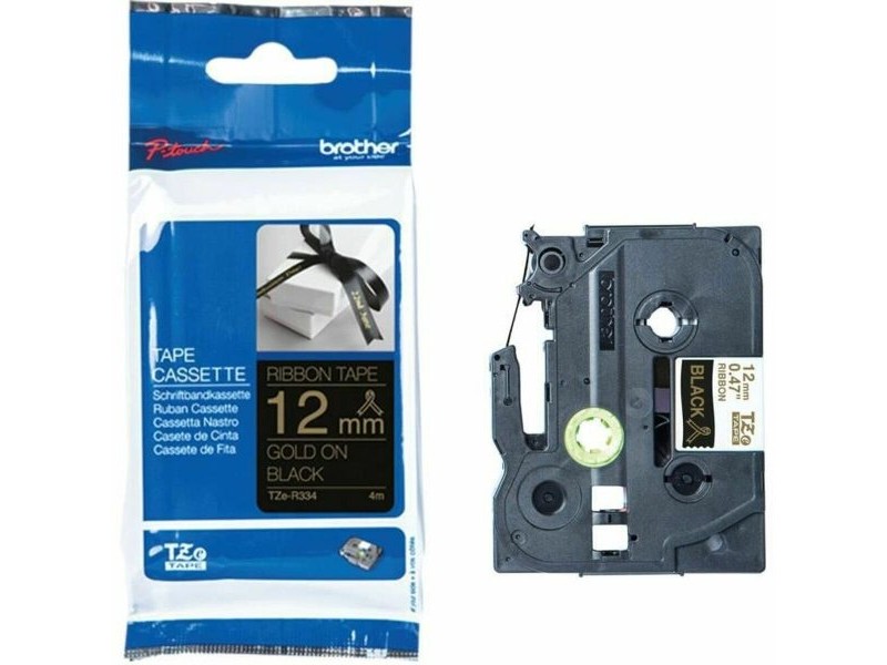 Ламинирана лента за етикетиране Brother TZE-R334 Черен