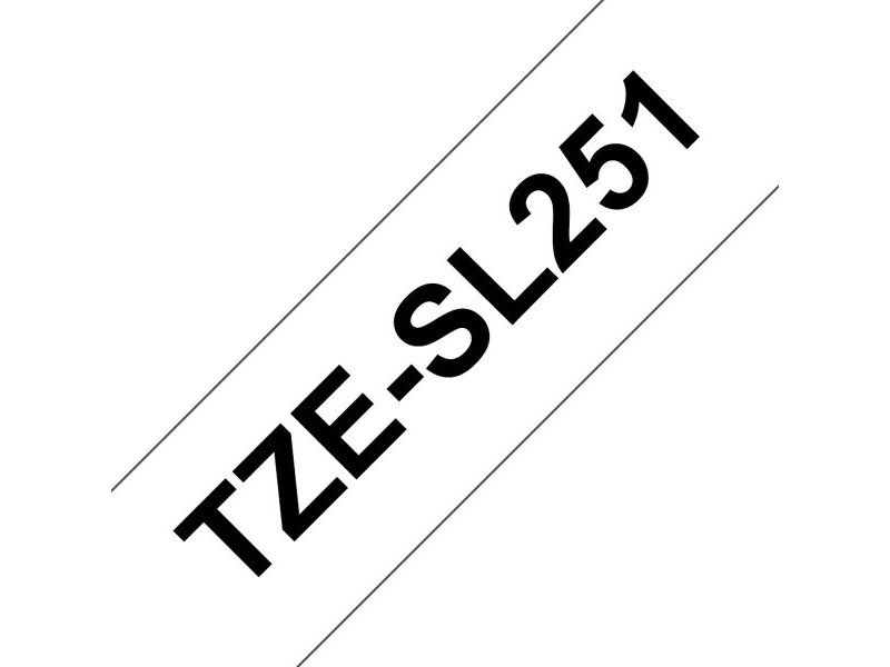 Ламинирана лента за етикетиране Brother TZe-SL251 Бял Черен (1 броя)