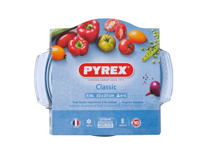 Касерола със Стъклен Капак Pyrex 118A000/5043 Прозрачен Cтъкло