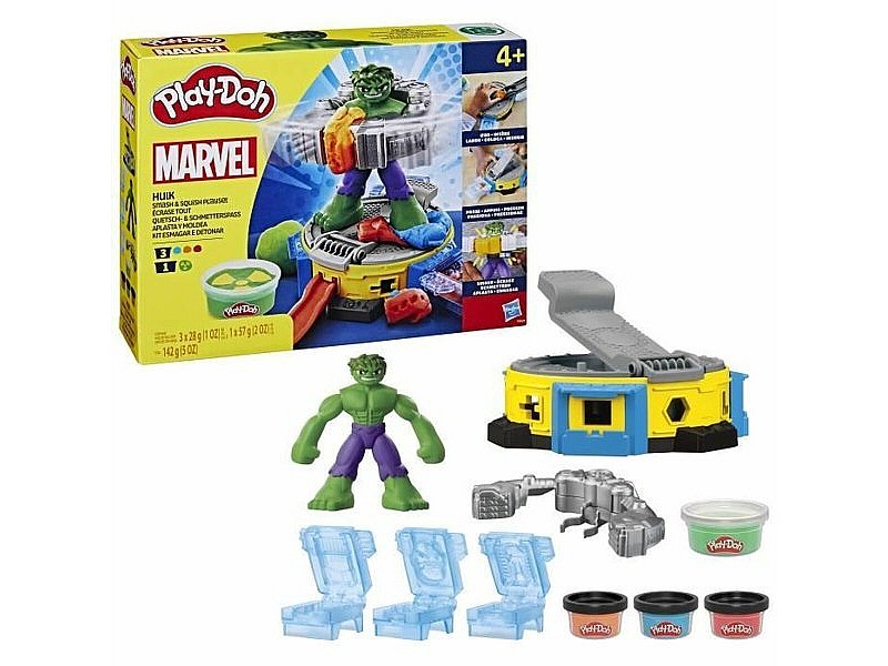 Игра от Пластелин Play-Doh Hulk Smash It All Многоцветен