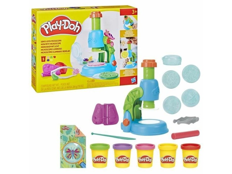 Игра от Пластелин Play-Doh Mi Pequeño Microscopio Жълт