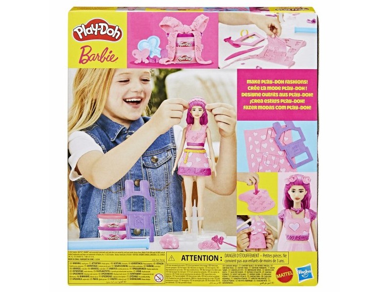 Игра от Пластелин Play-Doh Barbie Hearts & Hair Многоцветен