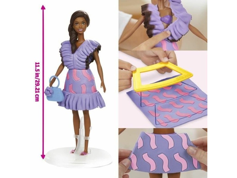 Игра от Пластелин Play-Doh Barbie Fashionista Ruffles Многоцветен 730 g Игра от Пластелин Play-Doh Barbie Fashionista Ruffles Многоцветен 730 g