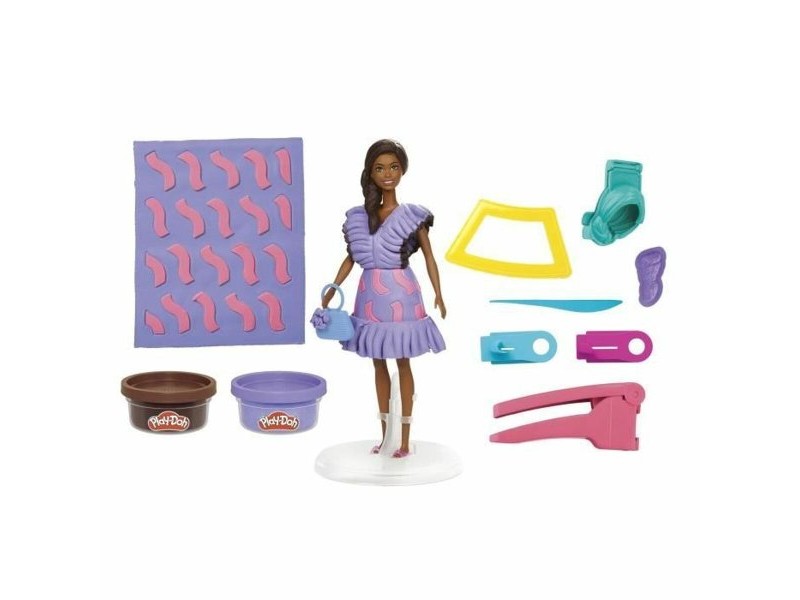 Игра от Пластелин Play-Doh Barbie Fashionista Ruffles Многоцветен 730 g Игра от Пластелин Play-Doh Barbie Fashionista Ruffles Многоцветен 730 g