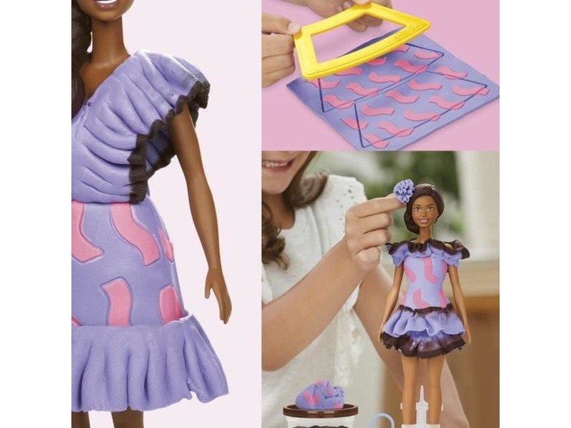 Игра от Пластелин Play-Doh Barbie Fashionista Ruffles Многоцветен 730 g Игра от Пластелин Play-Doh Barbie Fashionista Ruffles Многоцветен 730 g
