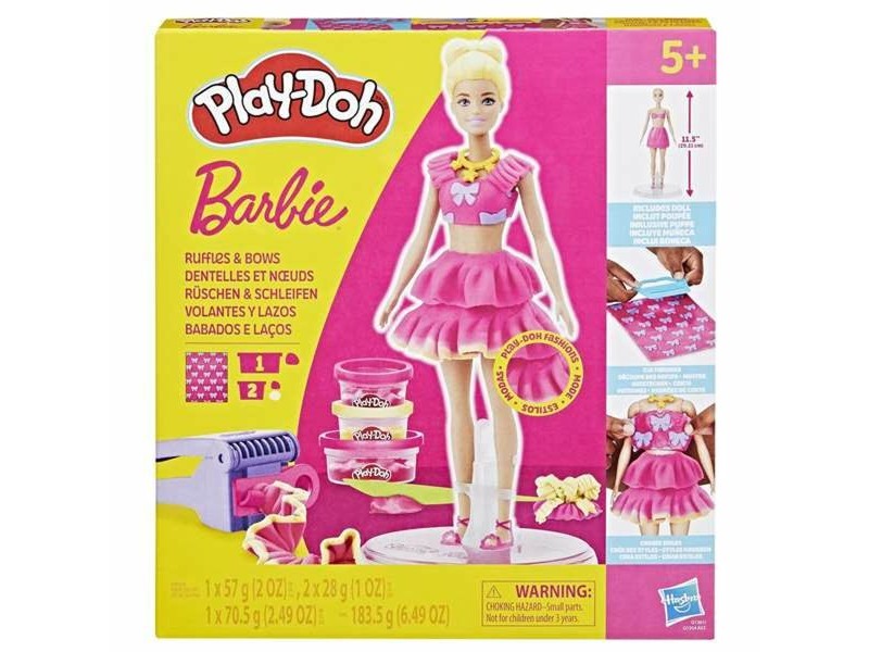 Творческа Игра за Моделиране с Глина Play-Doh Barbie Ruffles & Bows