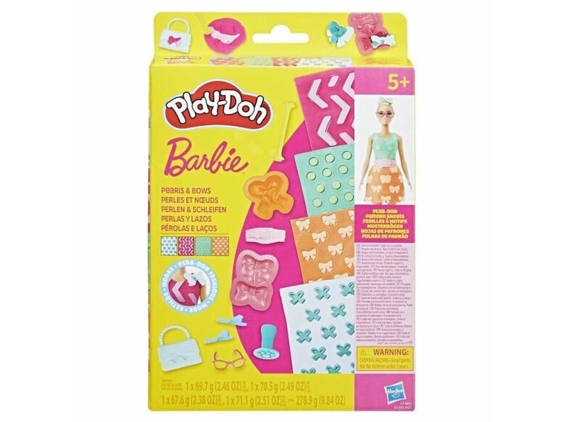 Игра от Пластелин Play-Doh BArbie Pearls & Bows Многоцветен