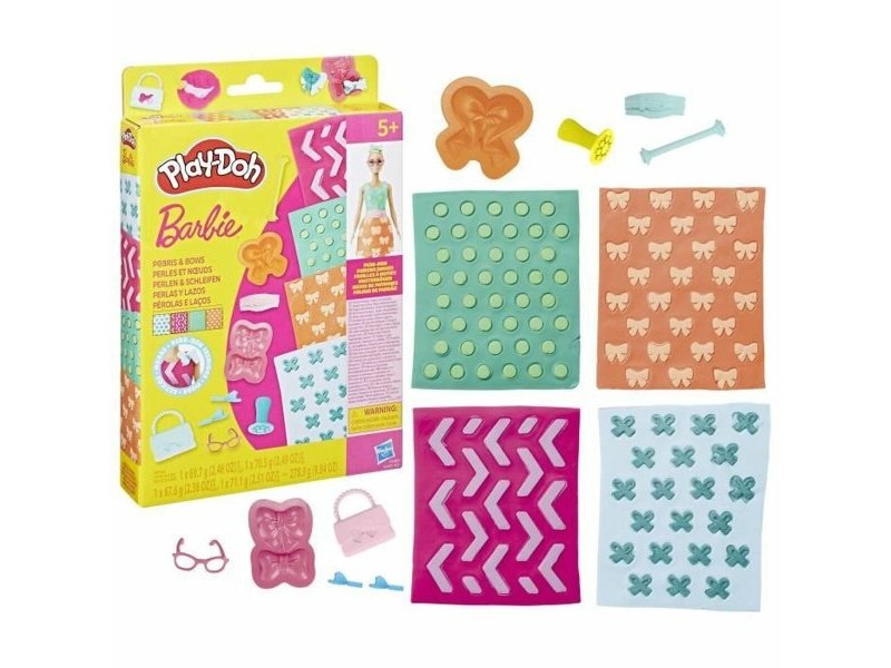 Игра от Пластелин Play-Doh BArbie Pearls & Bows Многоцветен