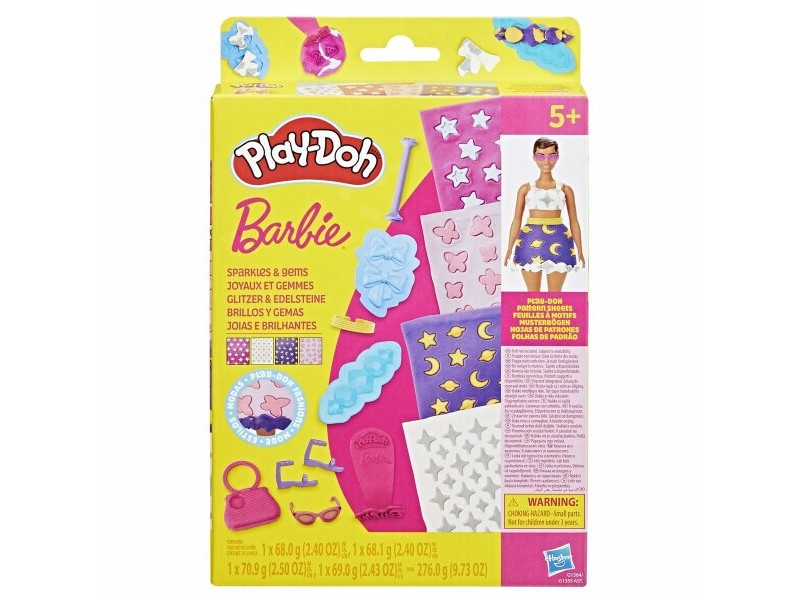 Игра от Пластелин Play-Doh Barbie Sparkles & Gems Многоцветен