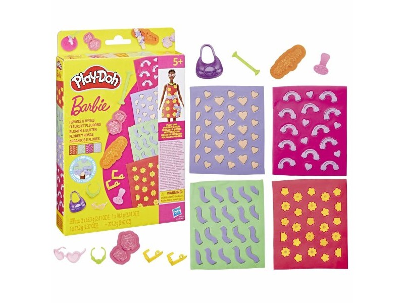Игра от Пластелин Play-Doh Barbie FLowers & Florals Многоцветен