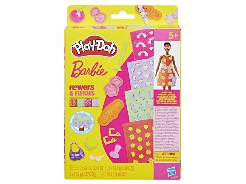 Игра от Пластелин Play-Doh Barbie FLowers & Florals Многоцветен
