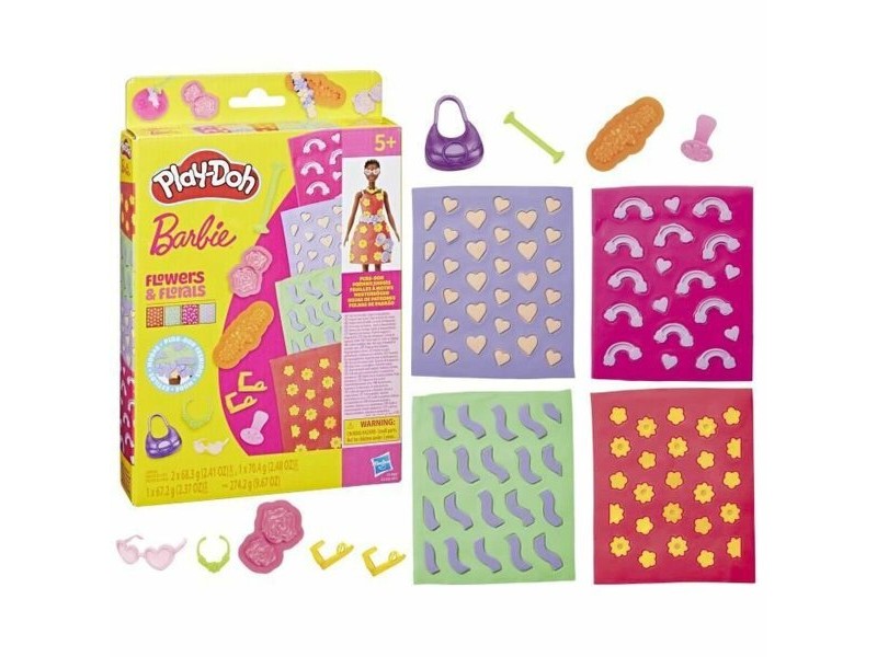 Игра от Пластелин Play-Doh Barbie FLowers & Florals Многоцветен